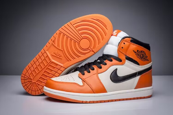 Men's Running Weapon Air Jordan 1 Orange Shoes 0413